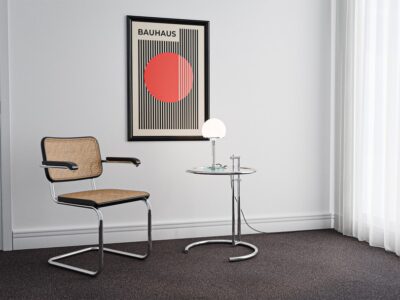 * RESERVED* Bauhaus interior Thonet Mies Rohe and Wagenfeld