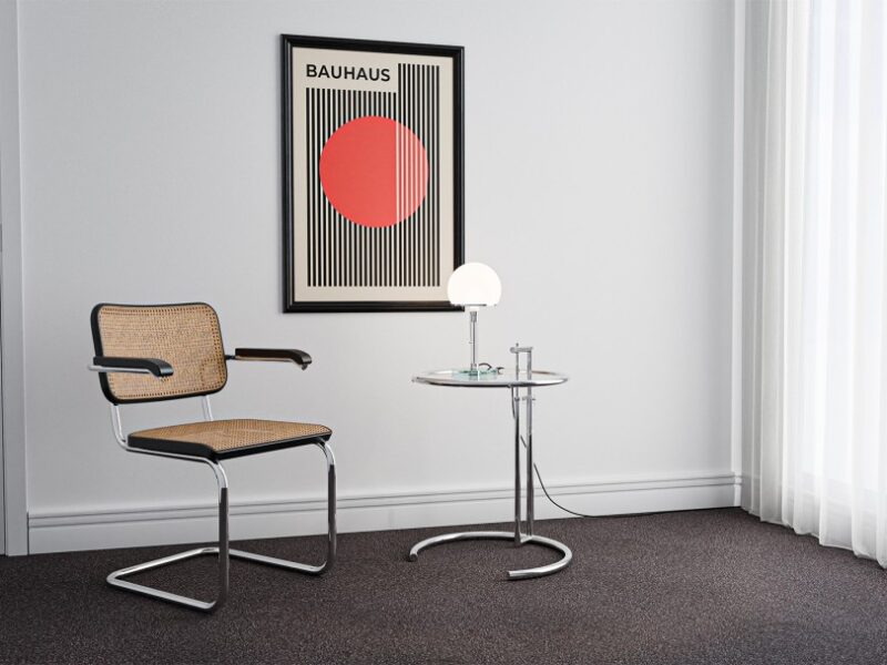 * RESERVED* Bauhaus interior Thonet Mies Rohe and Wagenfeld