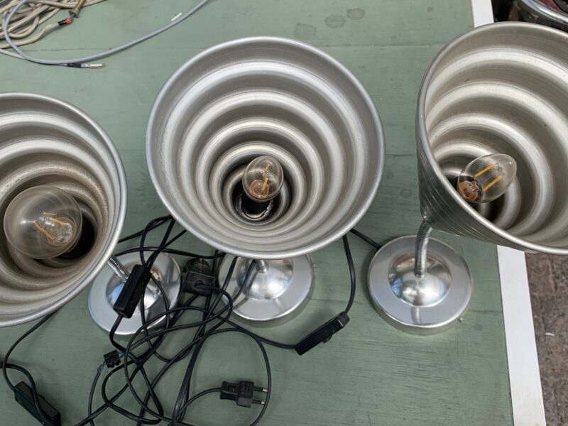 3 pieces of unique Bauhaus style wall lamps